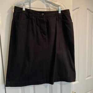 Talbots Classic Black Denim Women's Skirt